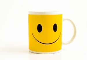 mug with happy face