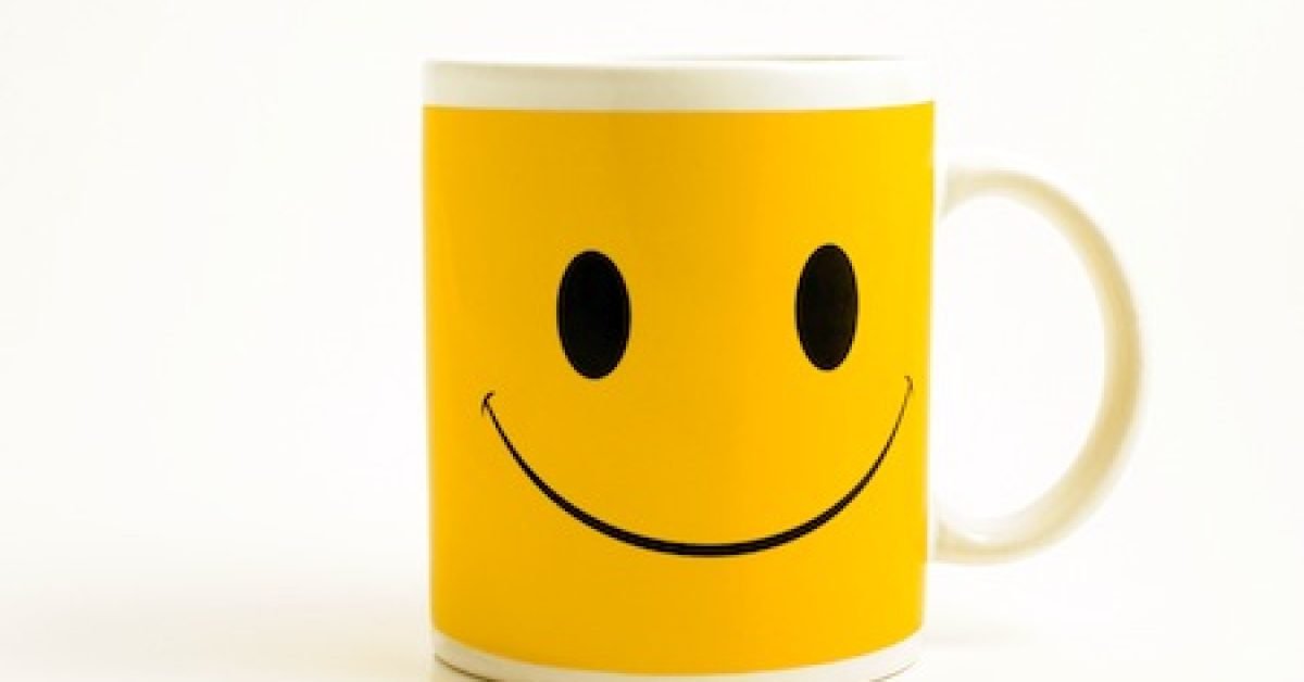 mug with happy face